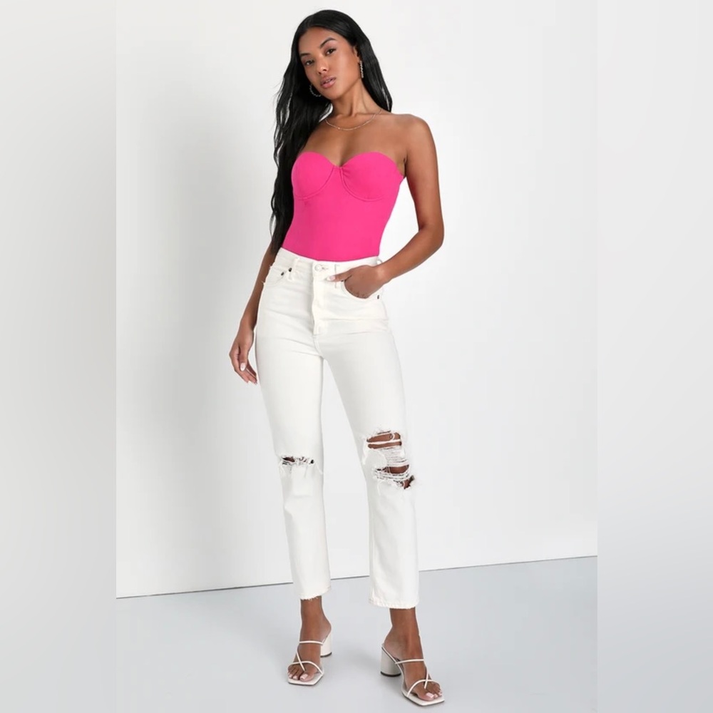 Lulus Hot pink body suit new